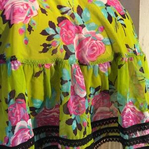 Betsey Johnson Swim - Betsey Johnson rose green pink cabaret pinup skirt Betsey Johnson Swim - Betsey Johnson rose green pink cabaret pinup skirt